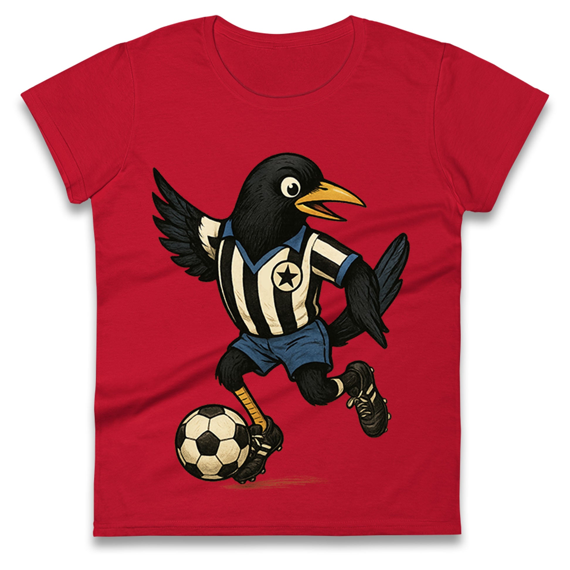 Retro Newcastle United Football Ladies T Shirt 