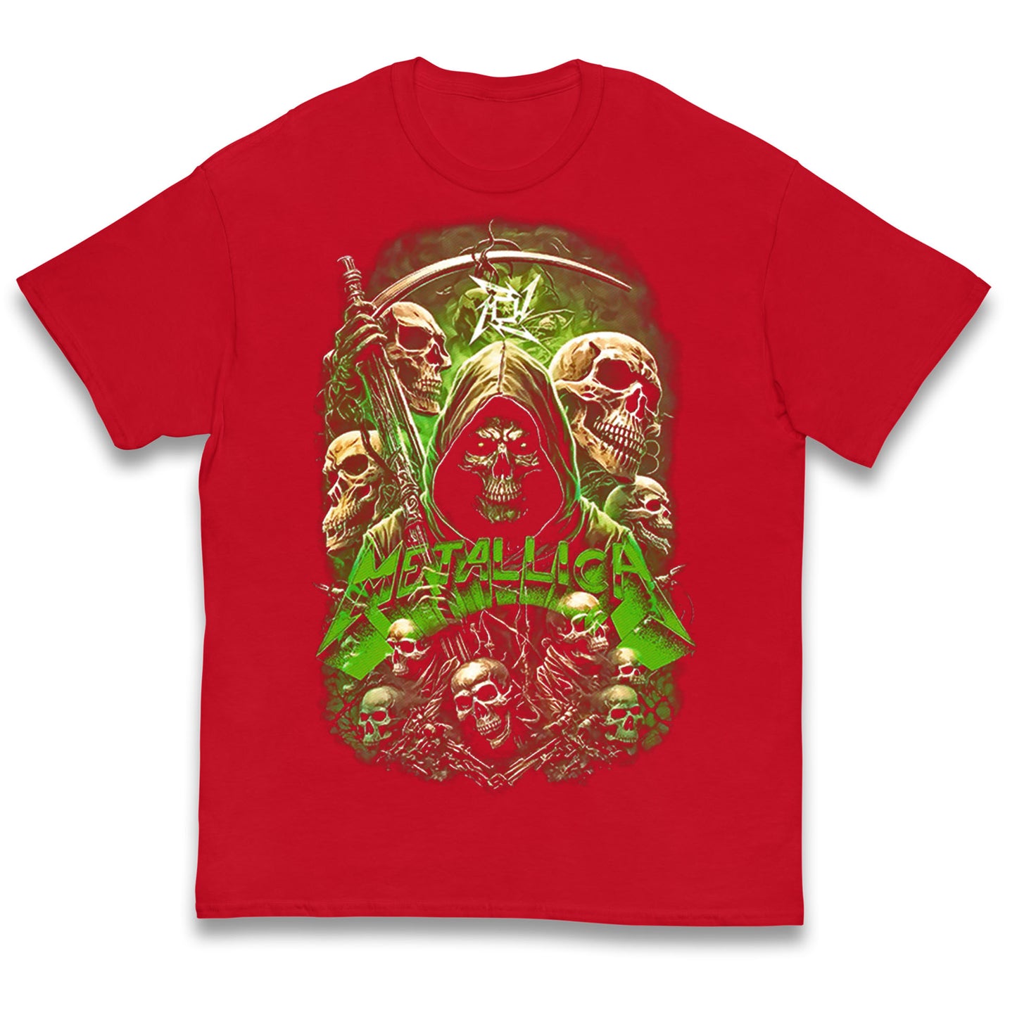 Metallica Green Skulls Kids T Shirt