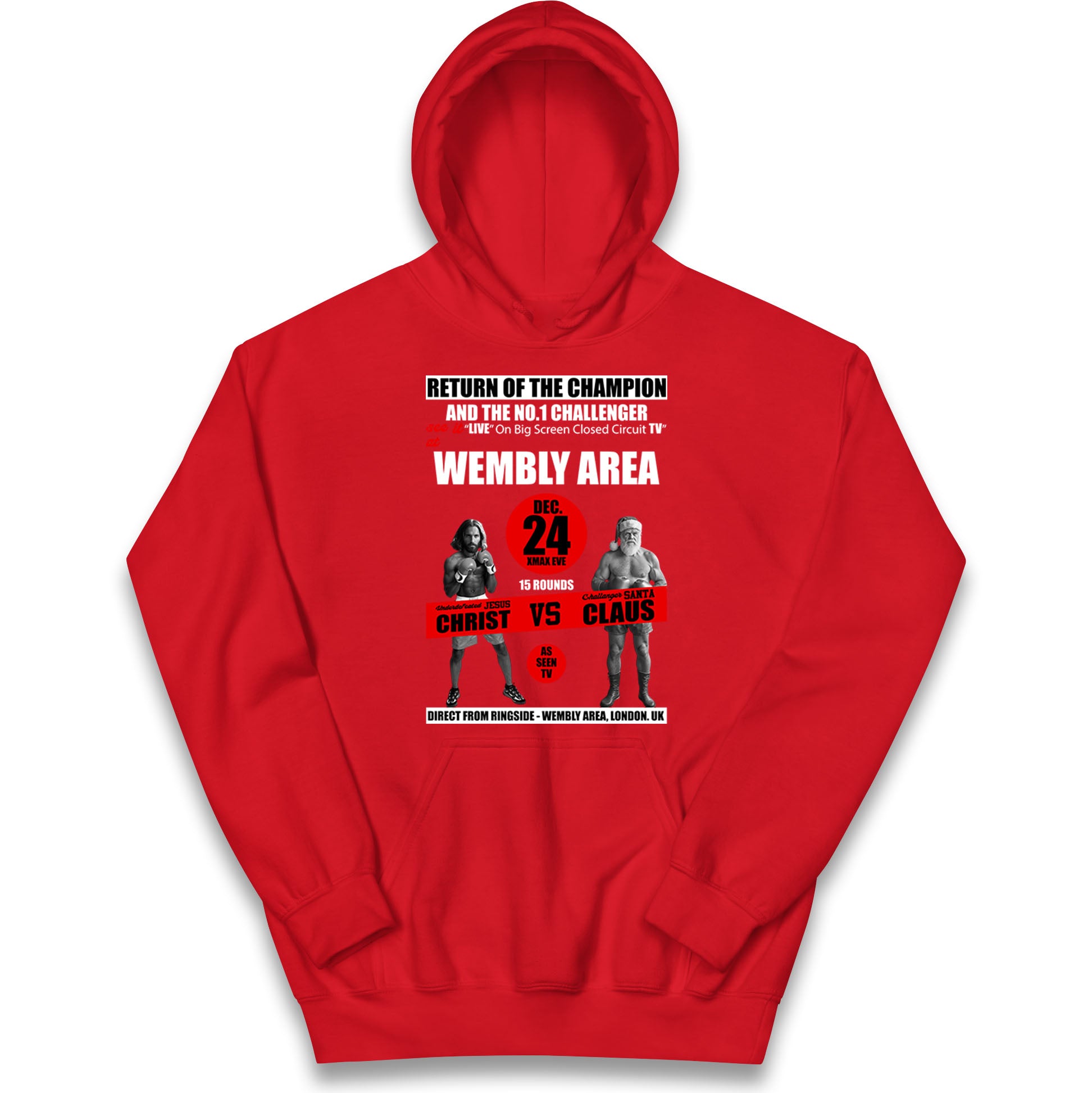 Jesus Christ Vs Santa Claus Kids Hoodie
