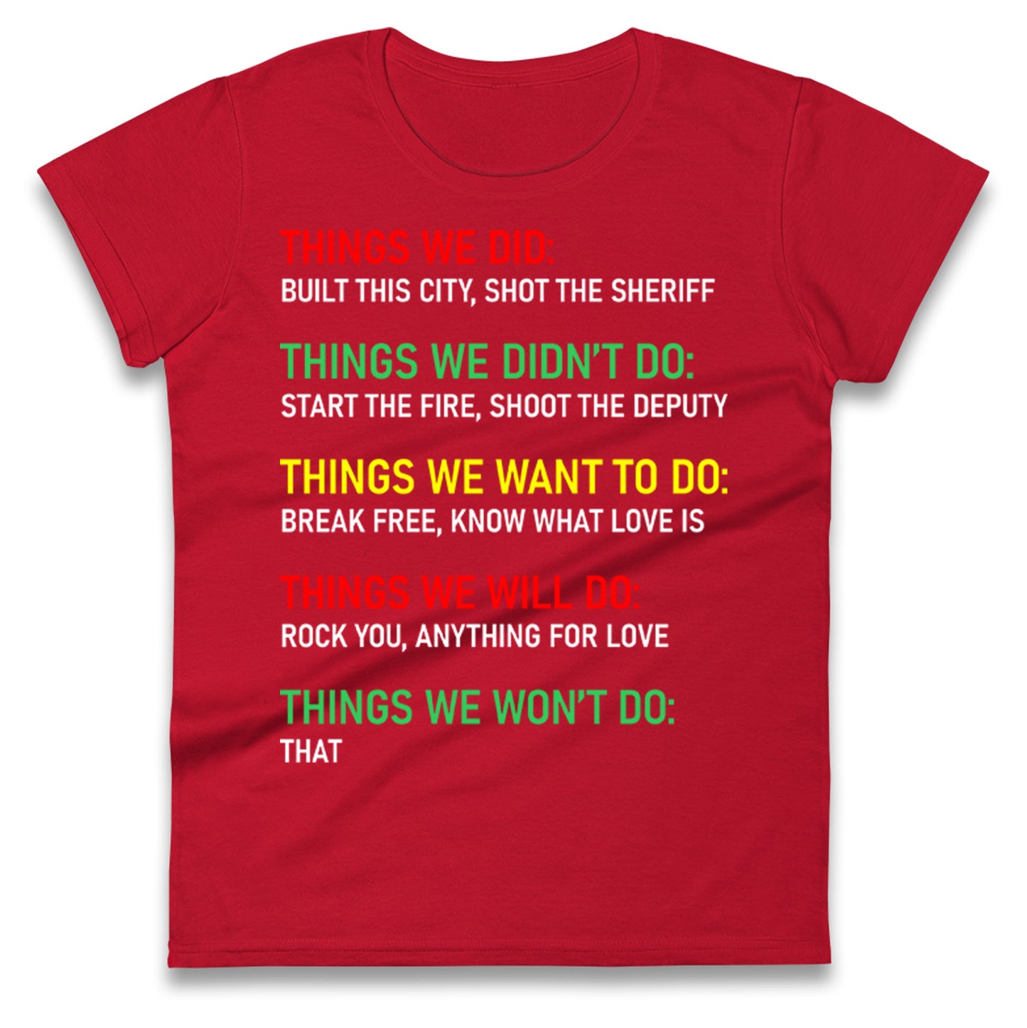 Bob Marley Music Ladies T Shirt 