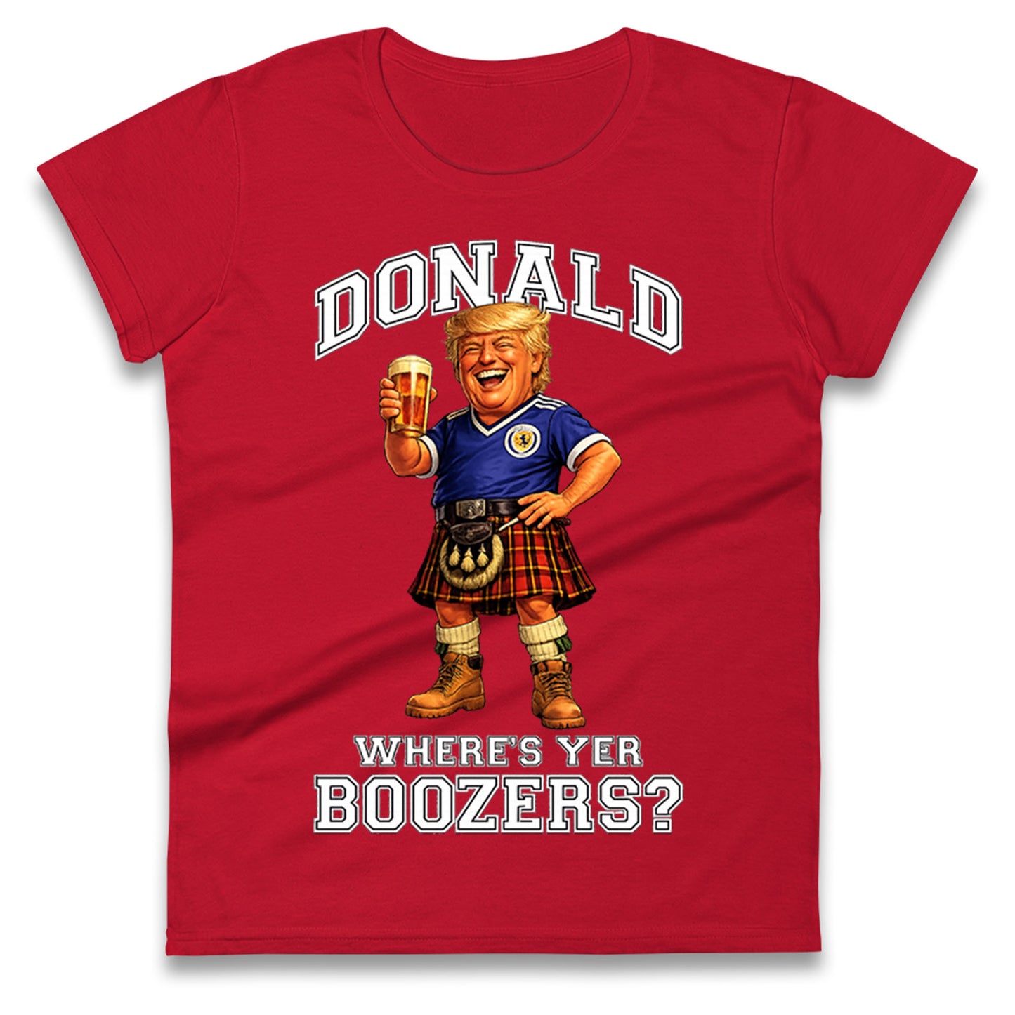 Donald Trump Scotland World Cup Ladies T Shirt