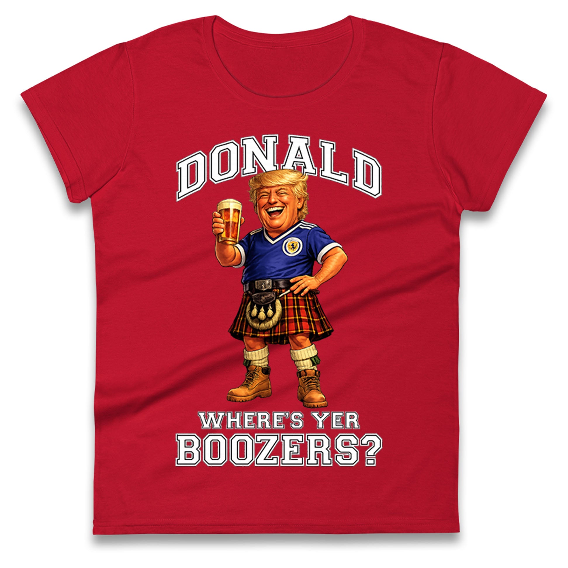 Donald Trump Scotland World Cup Ladies T Shirt