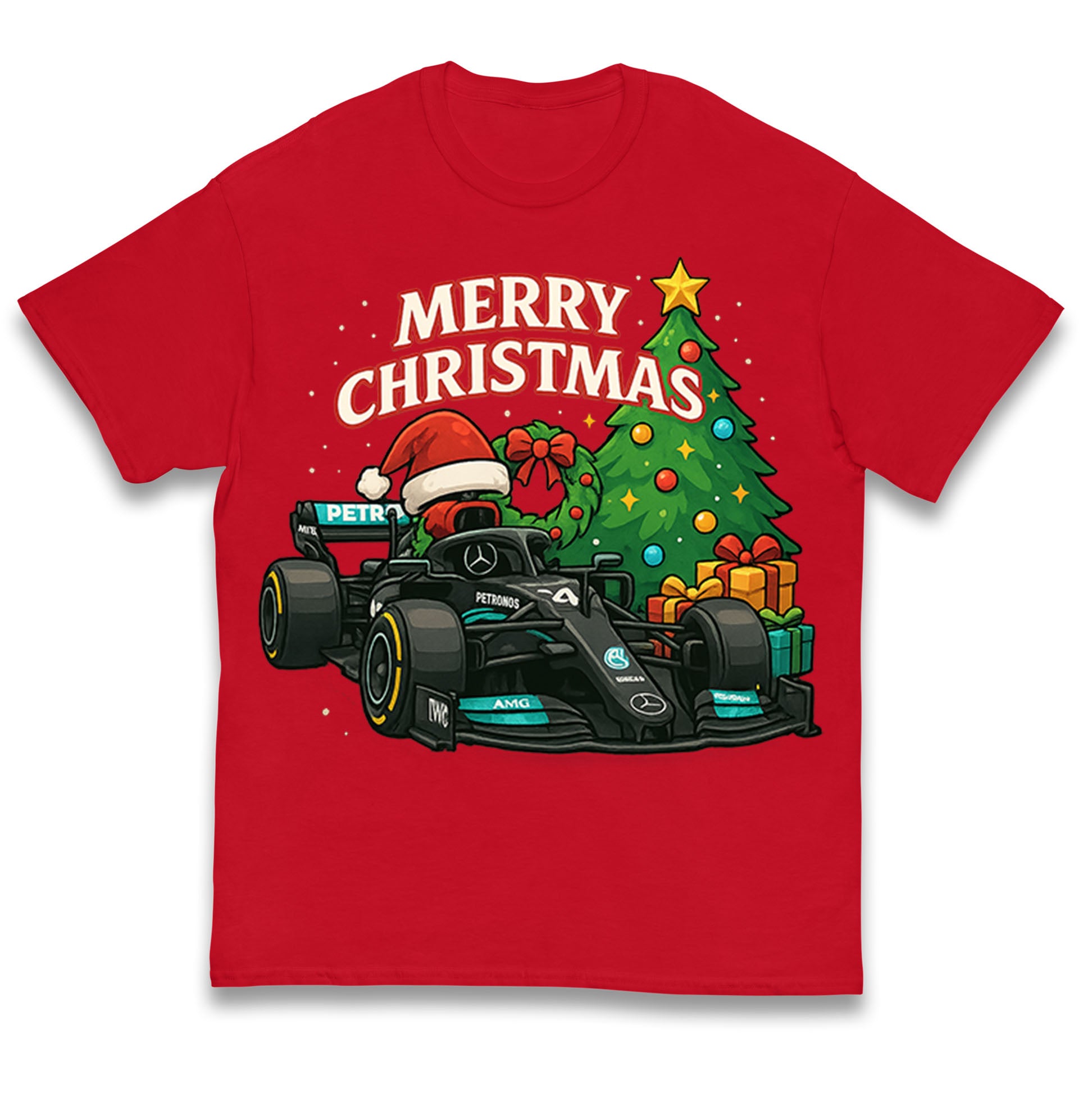 Mercedes F1 Christmas Kids T Shirt