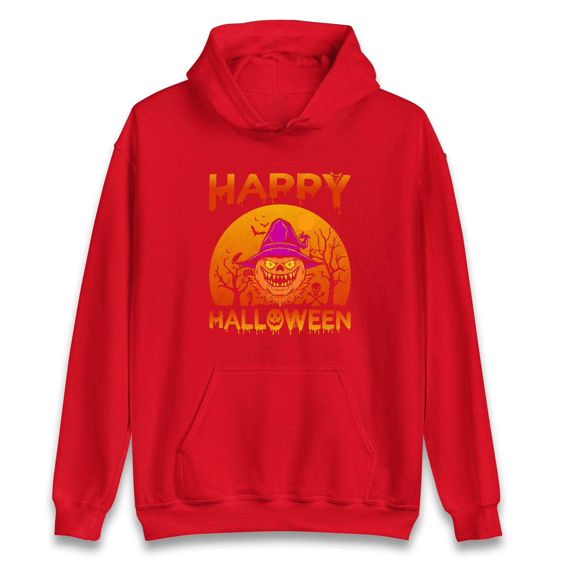 Happy Halloween Pumpkin Witch Hoodie
