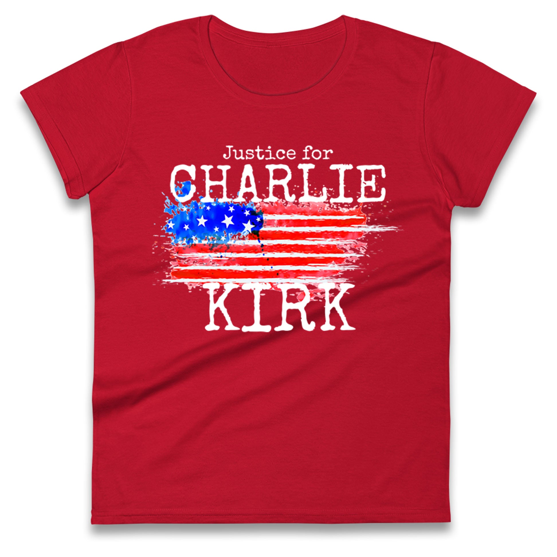 Justice For Charlie Kirk Ladies T Shirt