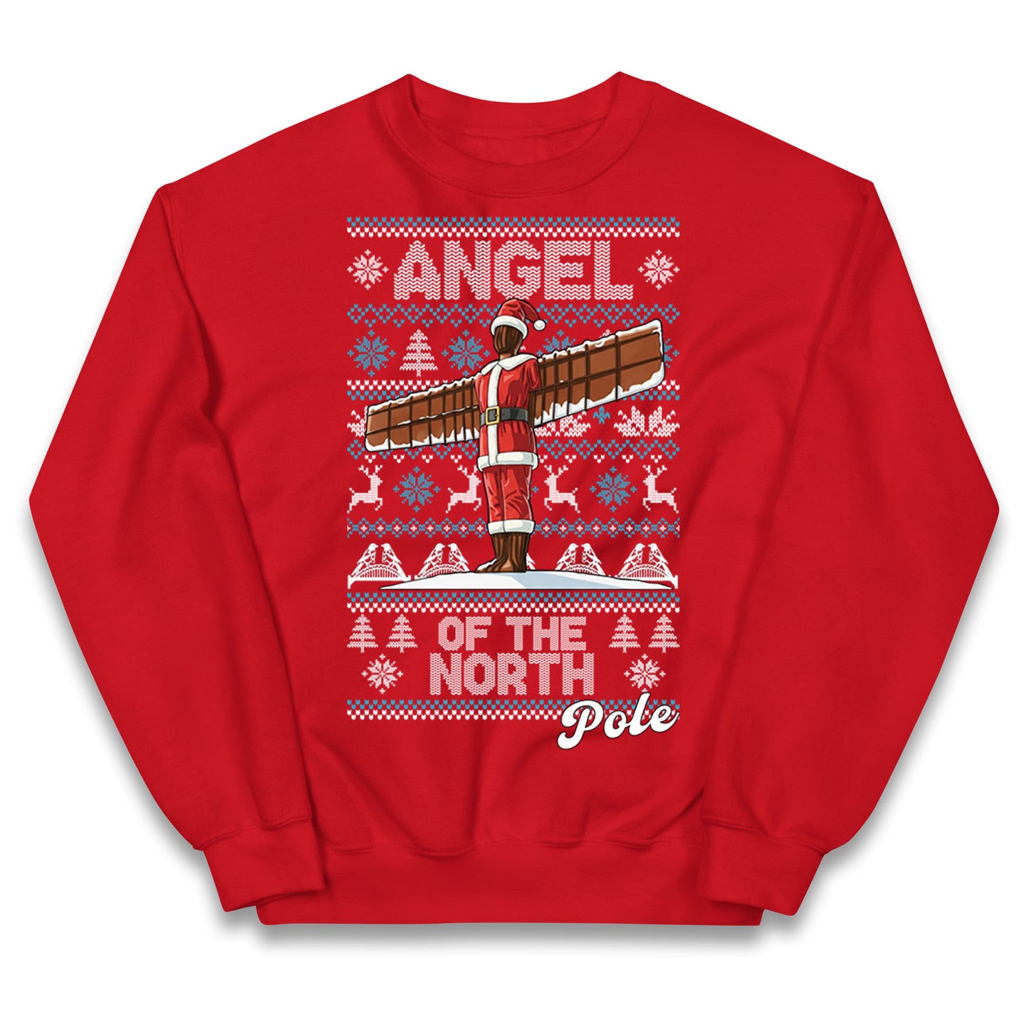 Angel Of The North Pole Christmas Kids Jumper