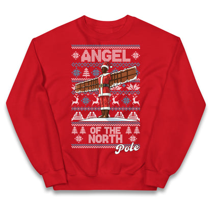 Angel Of The North Pole Christmas Kids Jumper