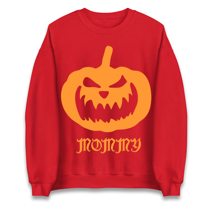 Scary Pumpkin Mommy Halloween Sweatshirt
