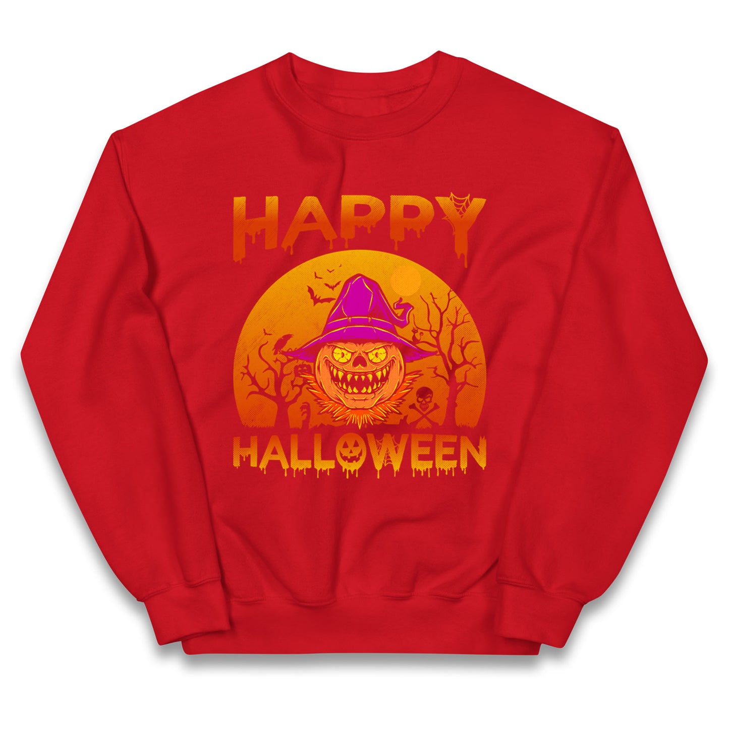 Happy Halloween Pumpkin Witch  Jumper
