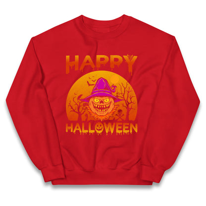 Happy Halloween Pumpkin Witch  Jumper
