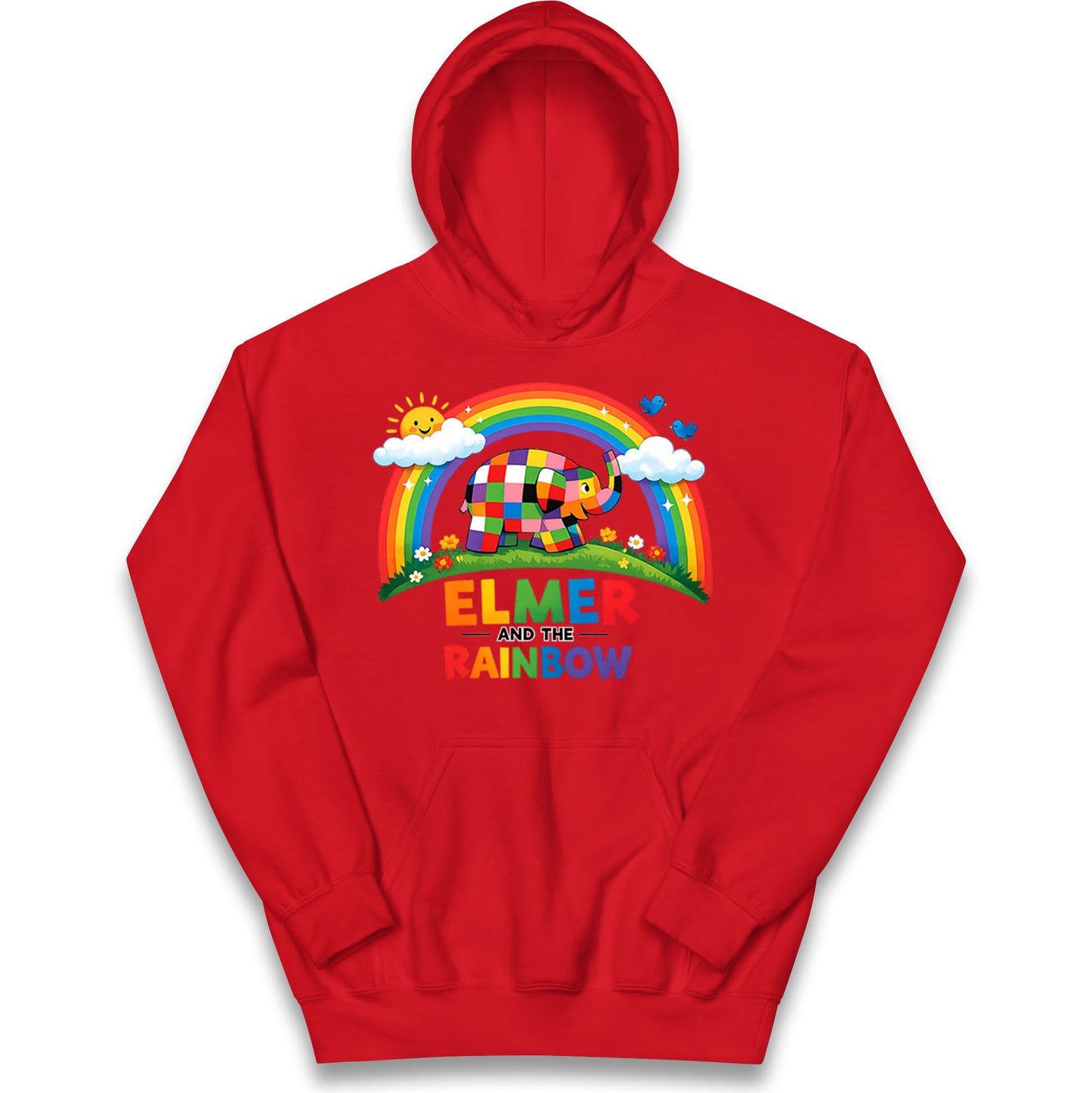 Elmer And The Rainbow Kids Hoodie