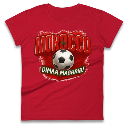 Morocco Retro World Cup Ladies T Shirt