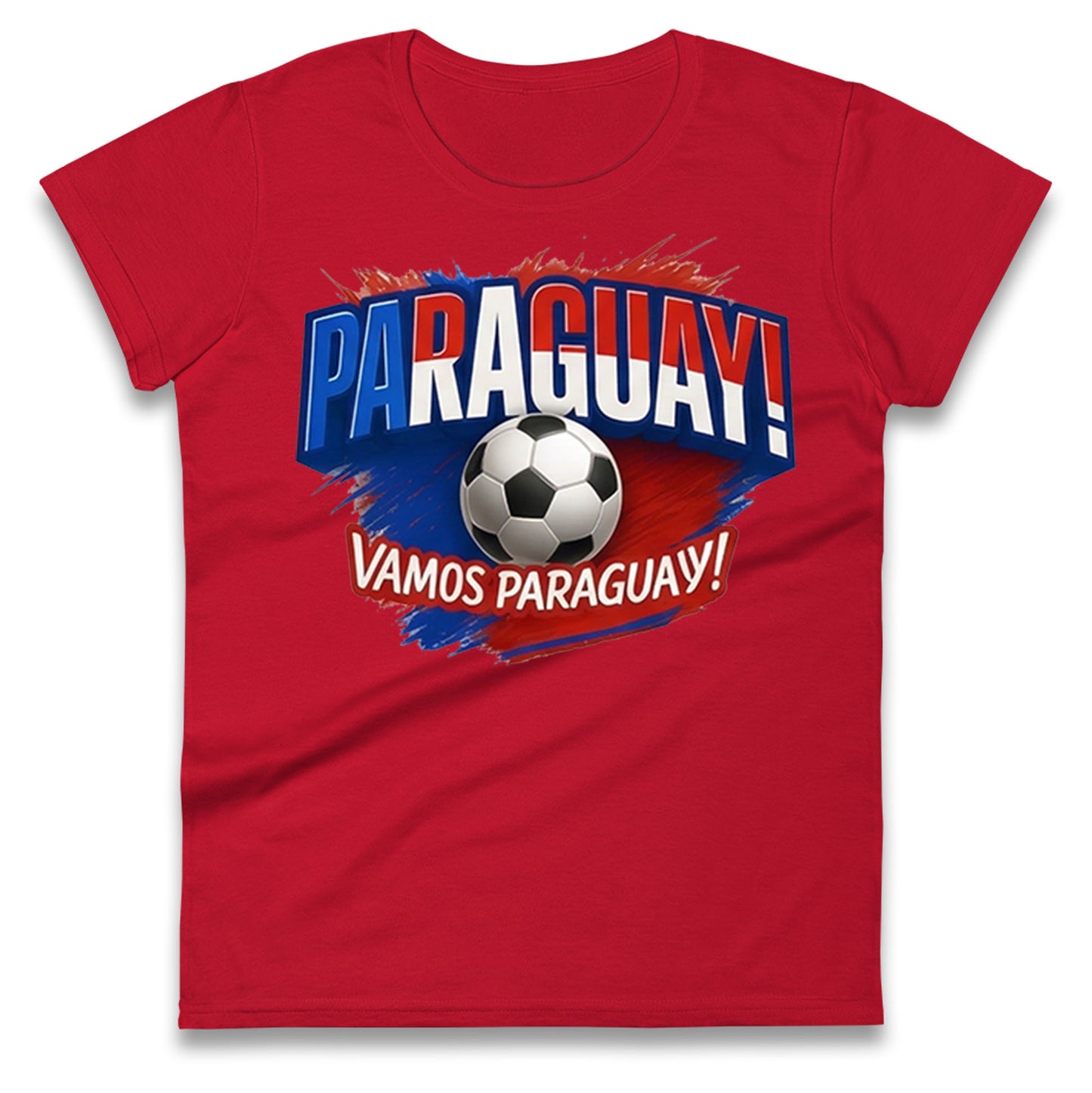 Paraguay Retro World Cup Ladies T Shirt 