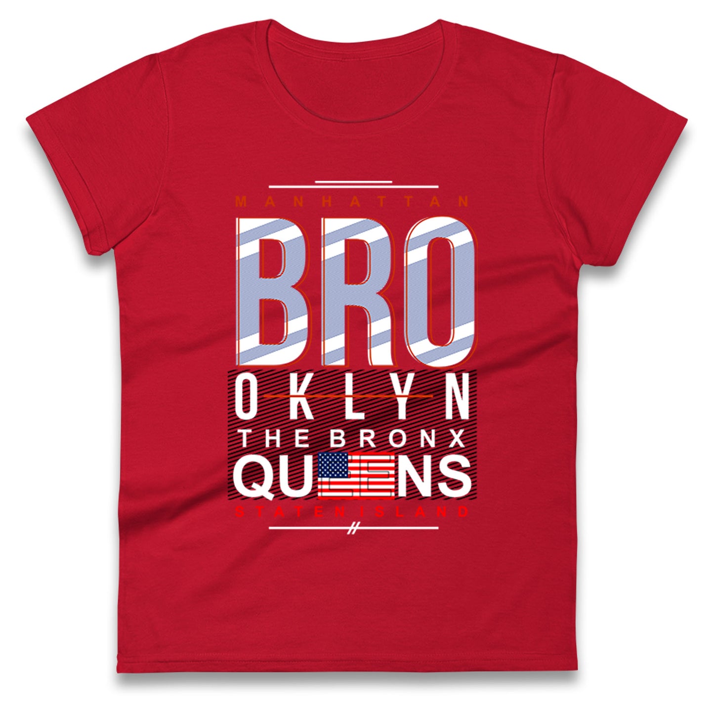 Brooklyn New York State Ladies T Shirt
