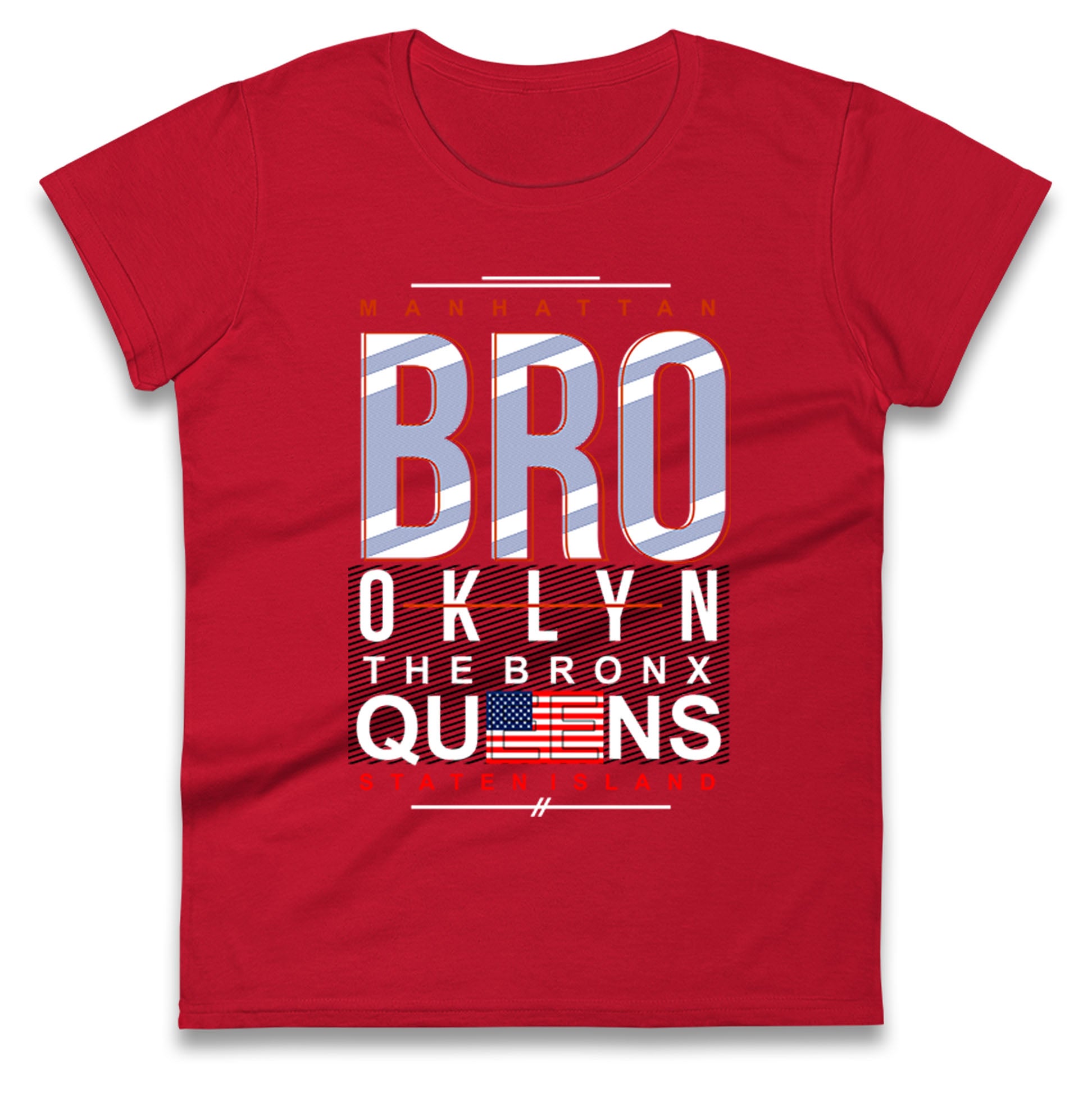 Brooklyn New York State Ladies T Shirt