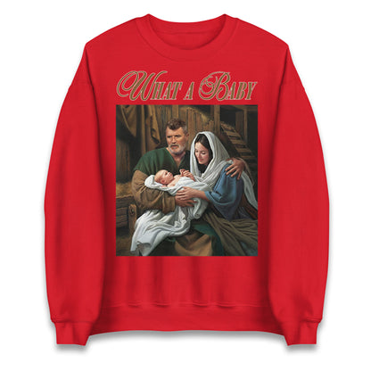 Roy Keane What a Baby Meme Christmas Sweater
