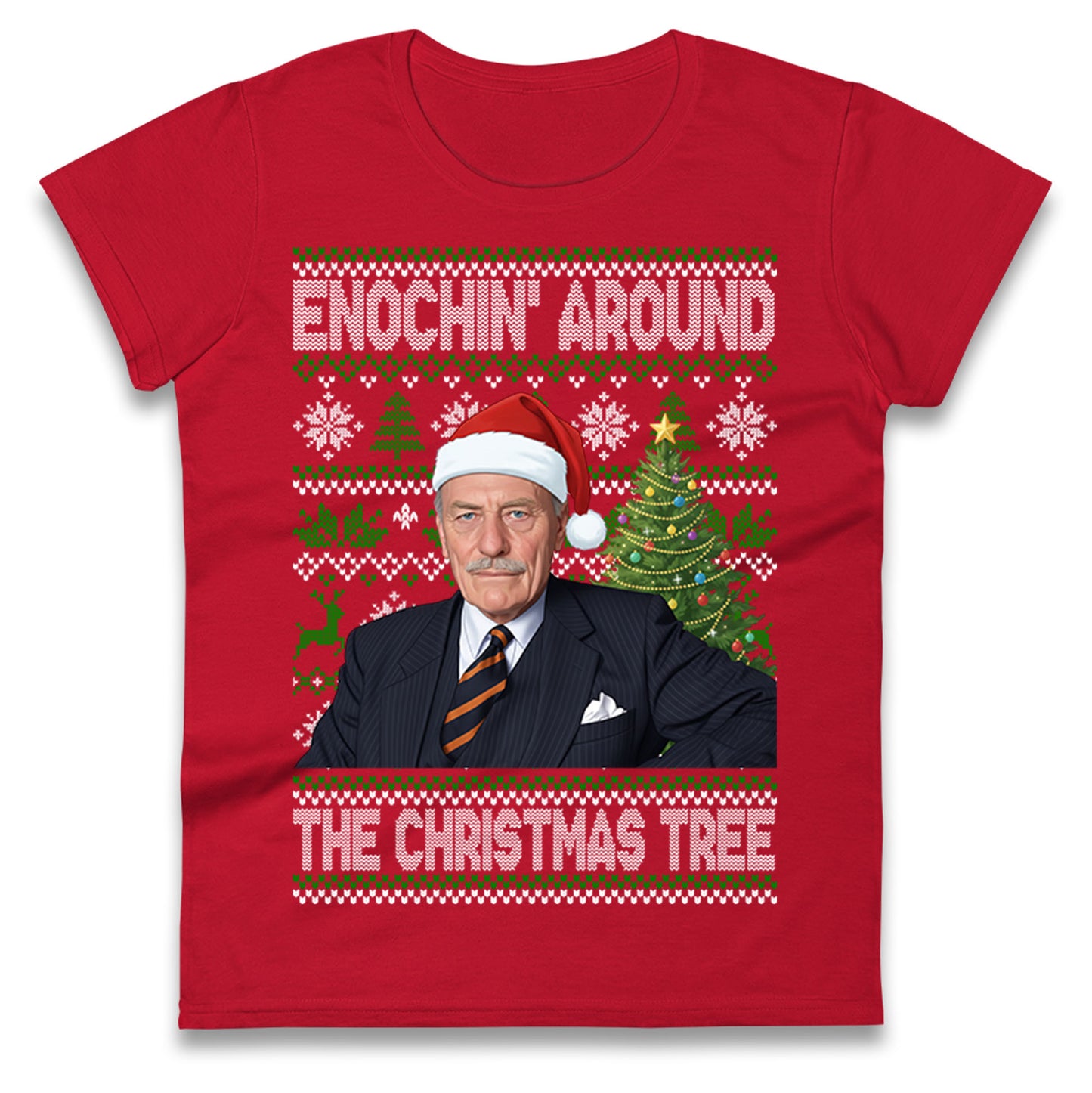 Enoch Powell Enochin Around the Christmas Tree Christmas Ladies Shirt