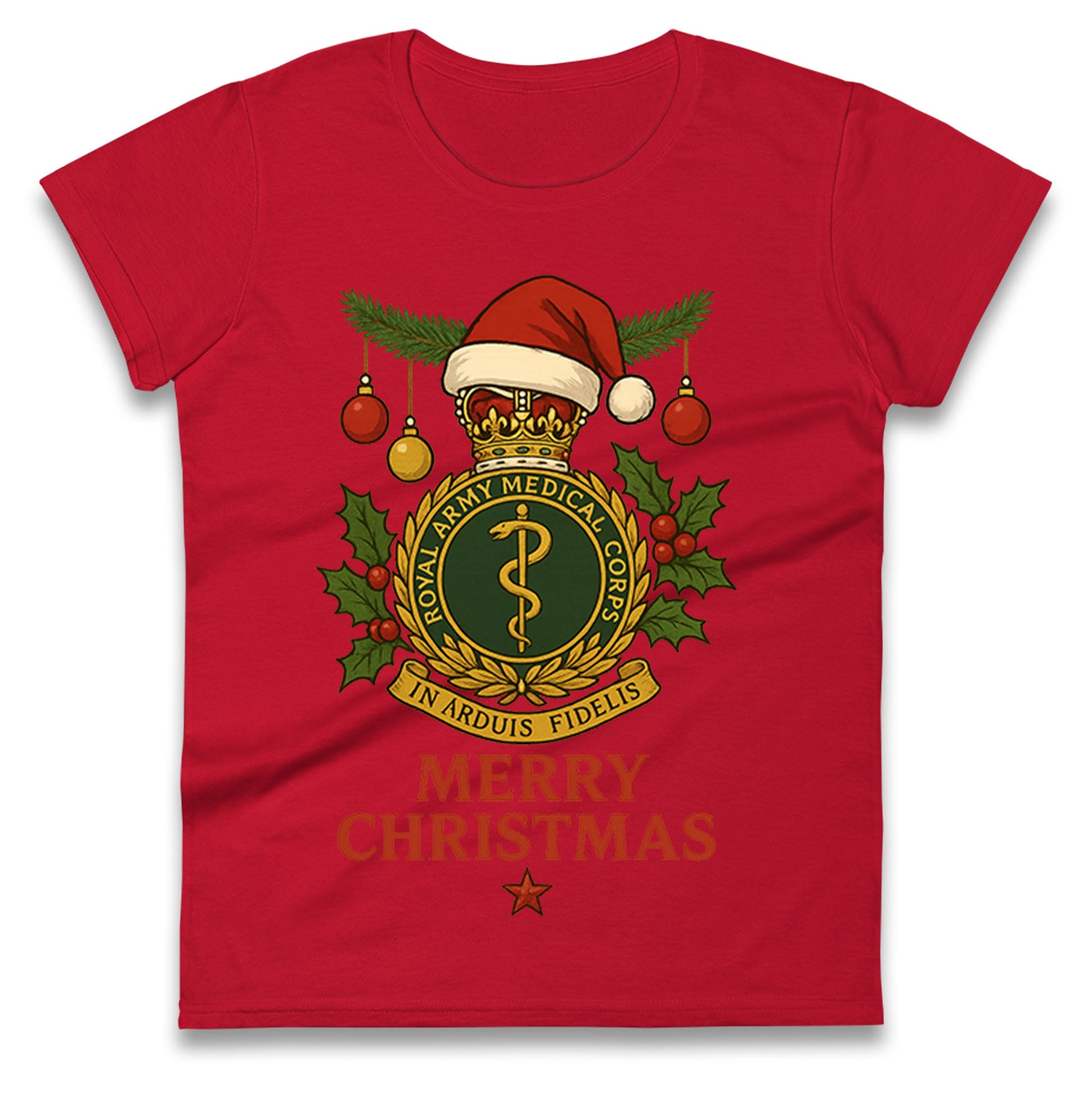 Royal Army Medical Corps Christmas Ladies T Shirt