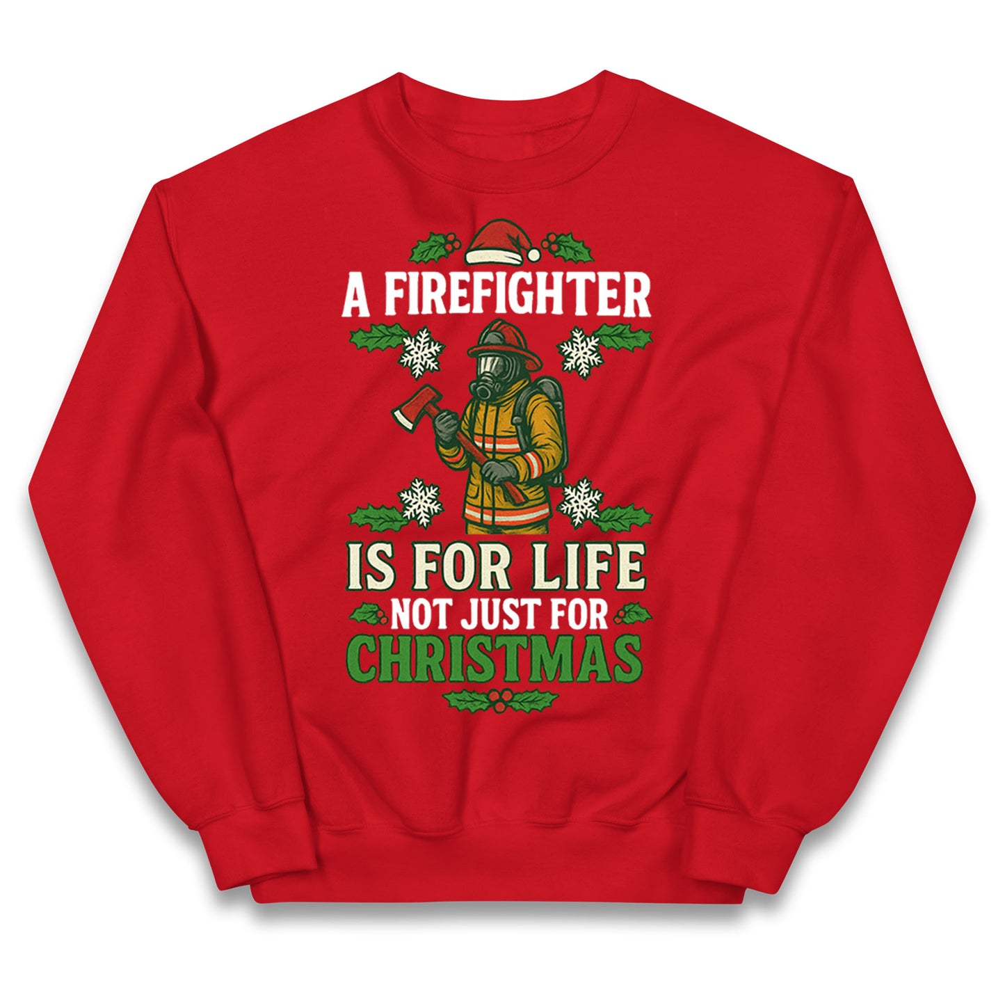 Firefighter Christmas Kids Jumper