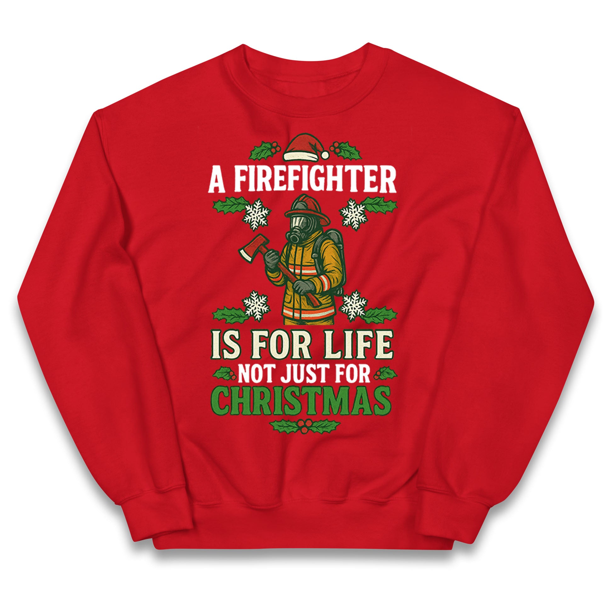 Firefighter Christmas Kids Jumper