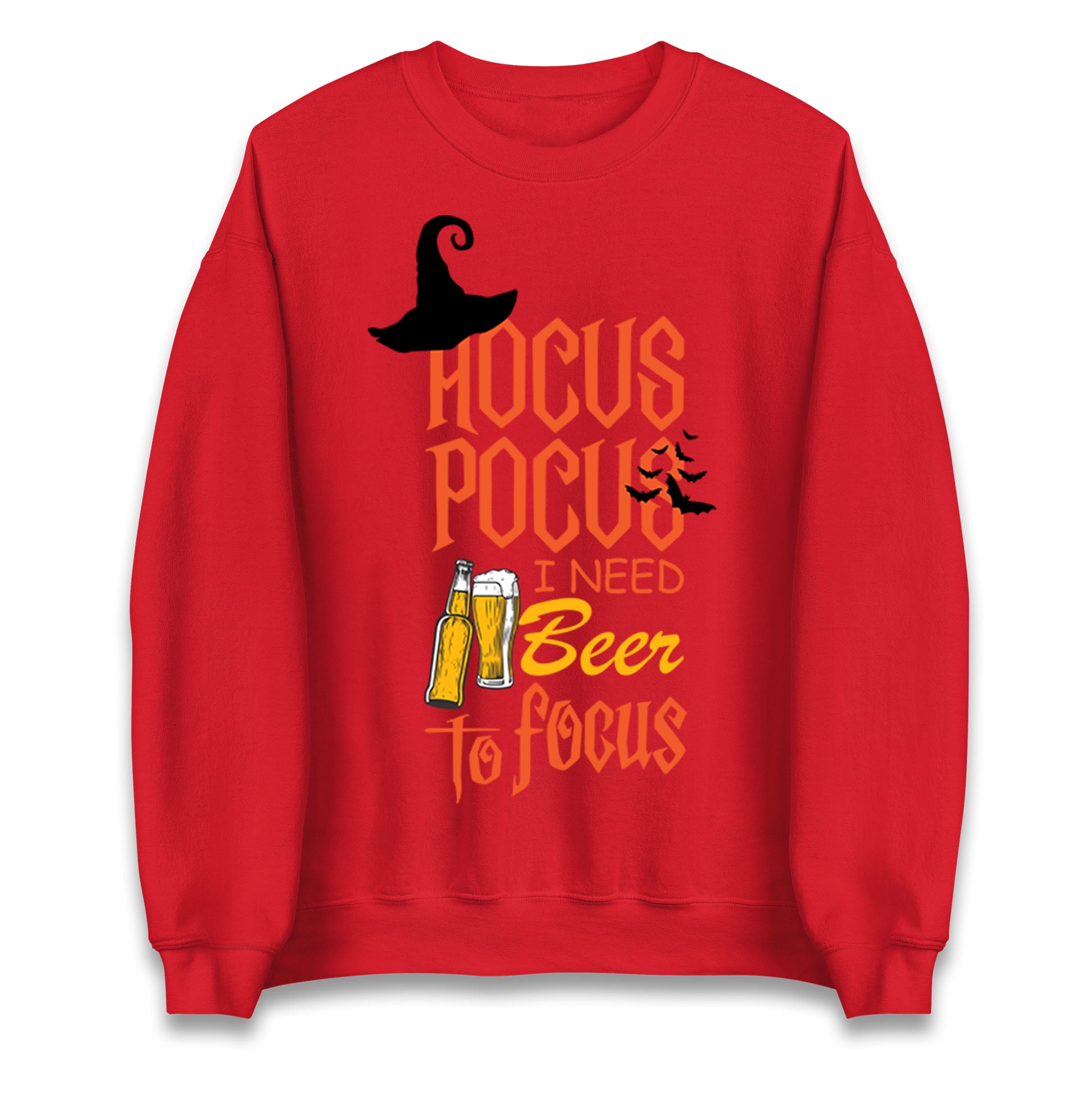 Hocus Pocus I Need Beer To Focus Halloween Sweatshirt
