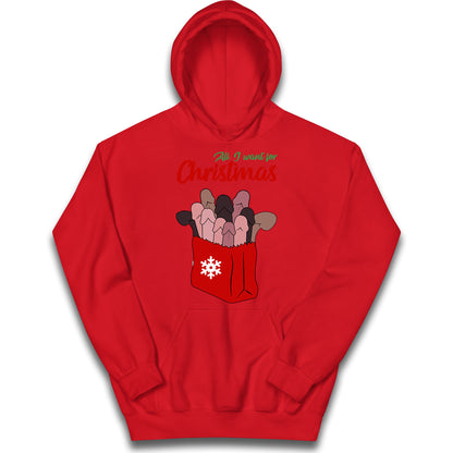 All I Want For Christmas Santa Bag Funny Hoodie