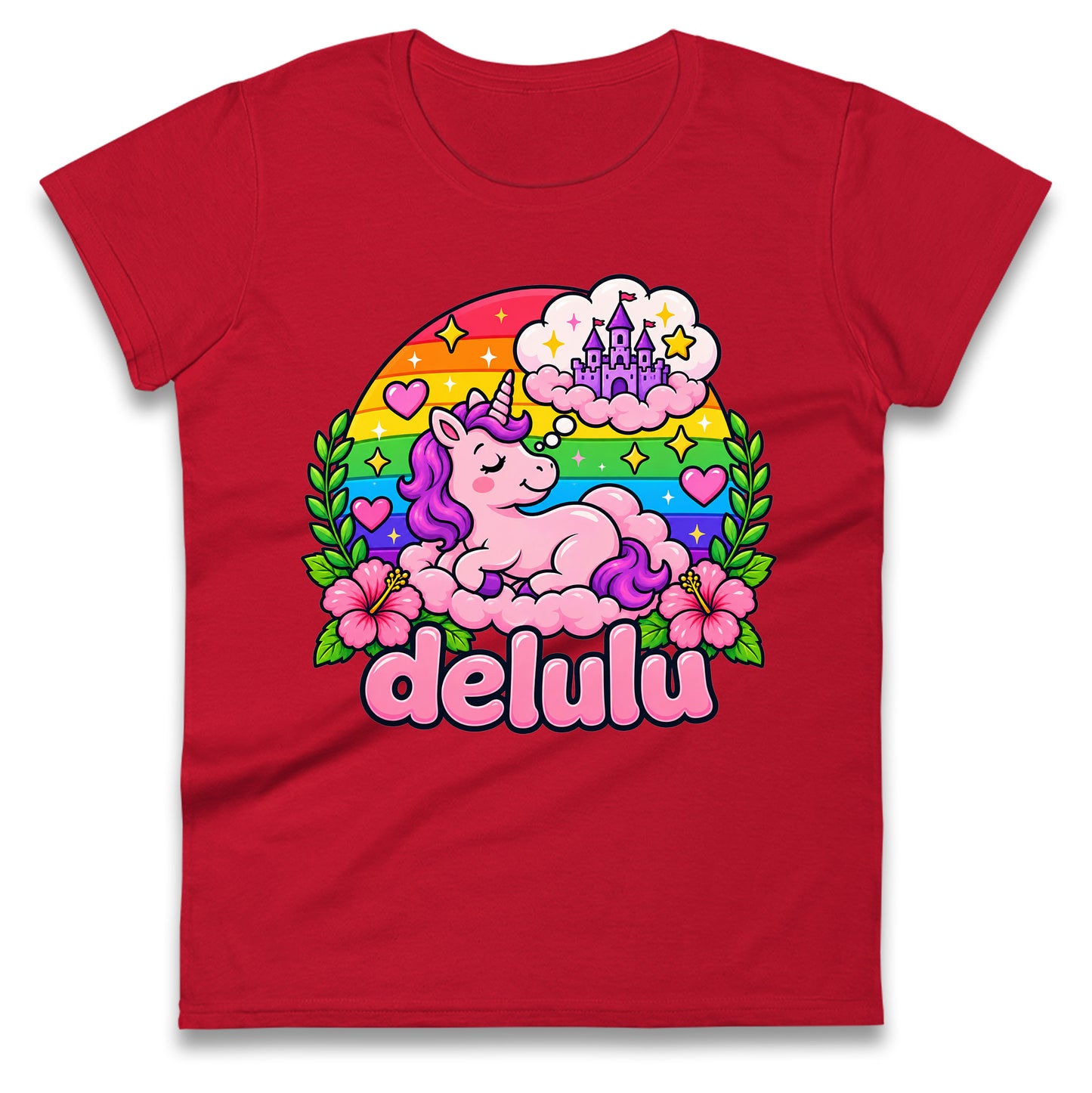 Delulu Unicorn Ladies Tee