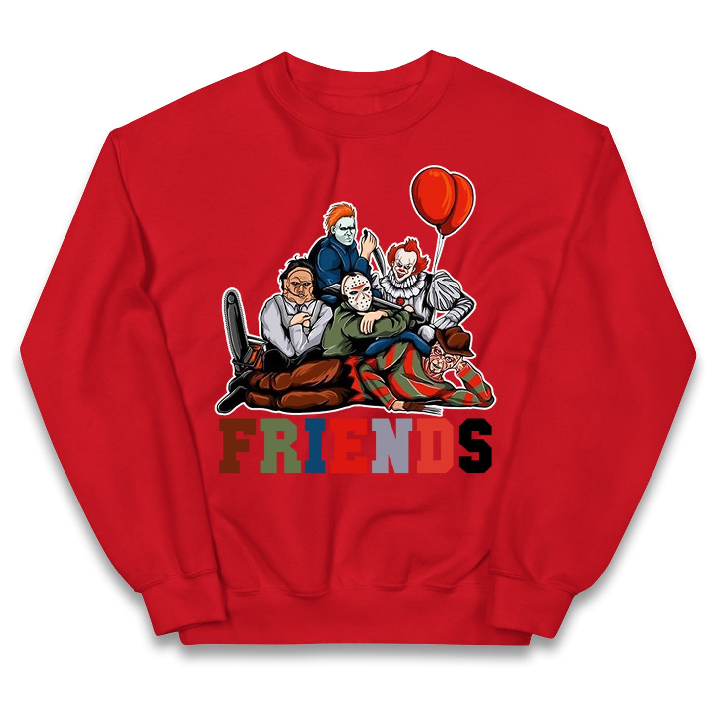 Horror Vintage Characters Friends Halloween Jumper
