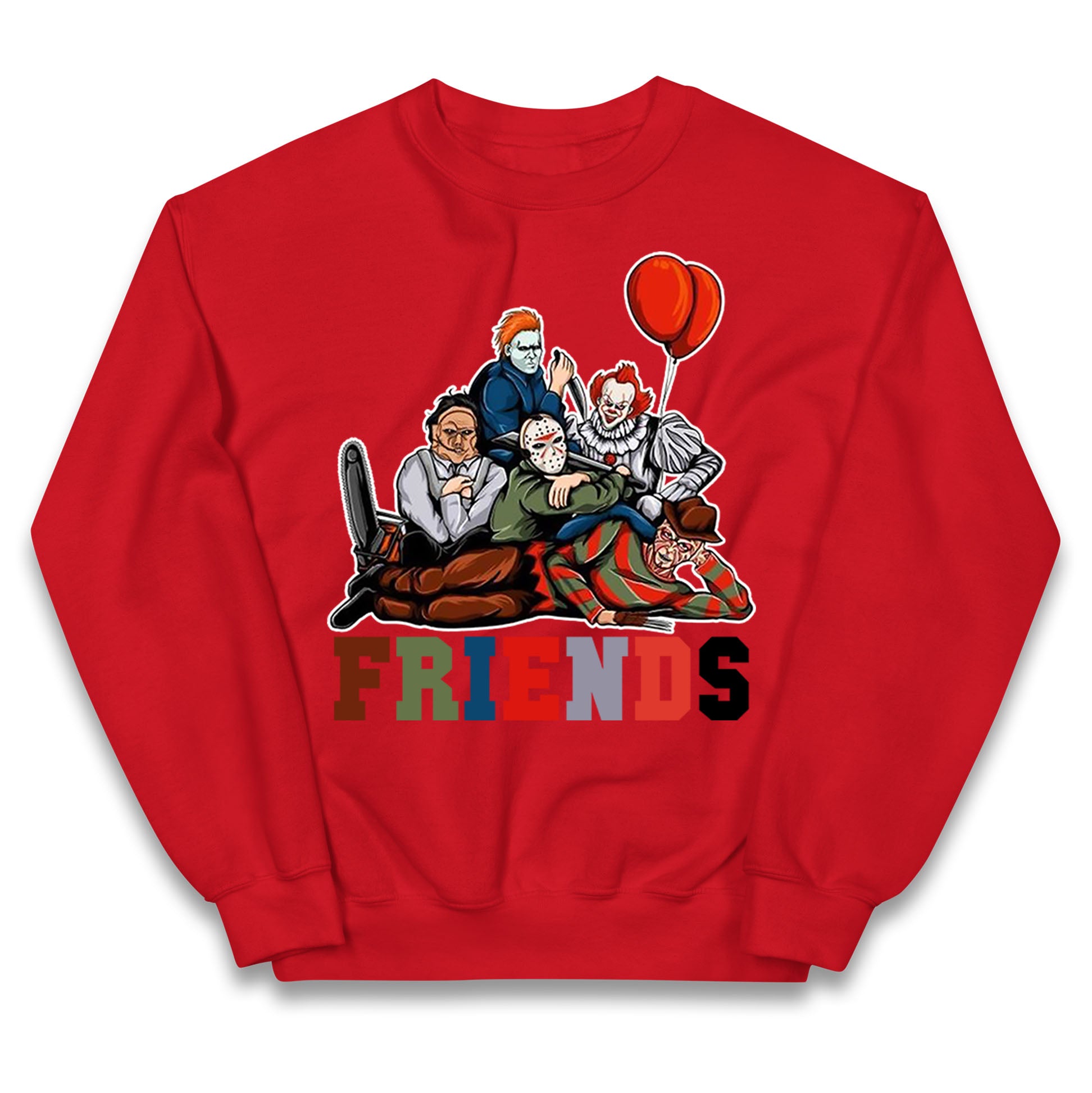 Horror Vintage Characters Friends Halloween Jumper
