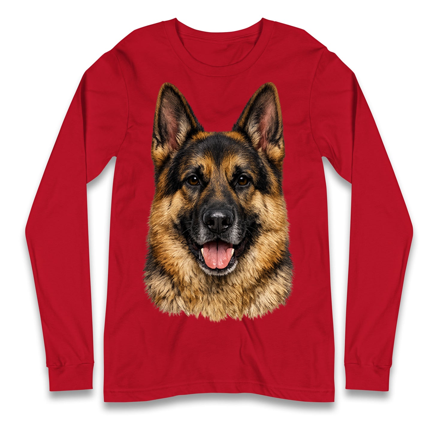 German Shepherd Dog Face Longsleeve T Shirt