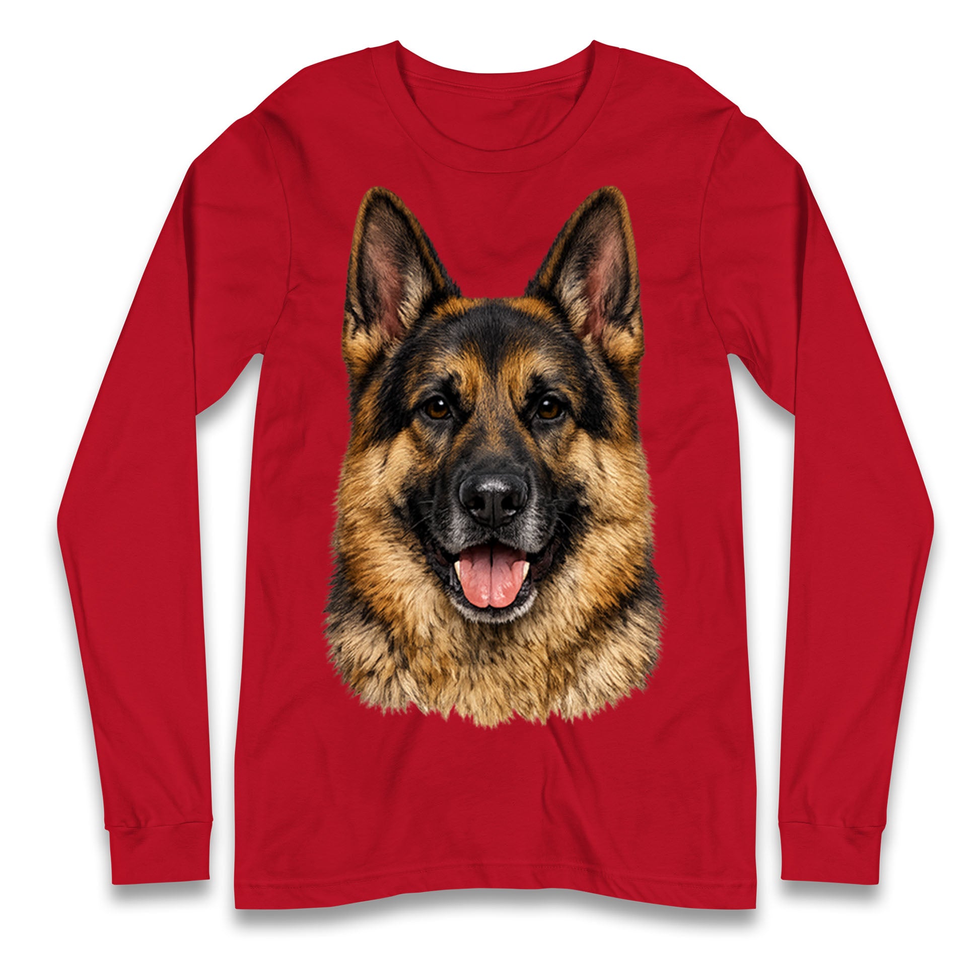 German Shepherd Dog Face Longsleeve T Shirt