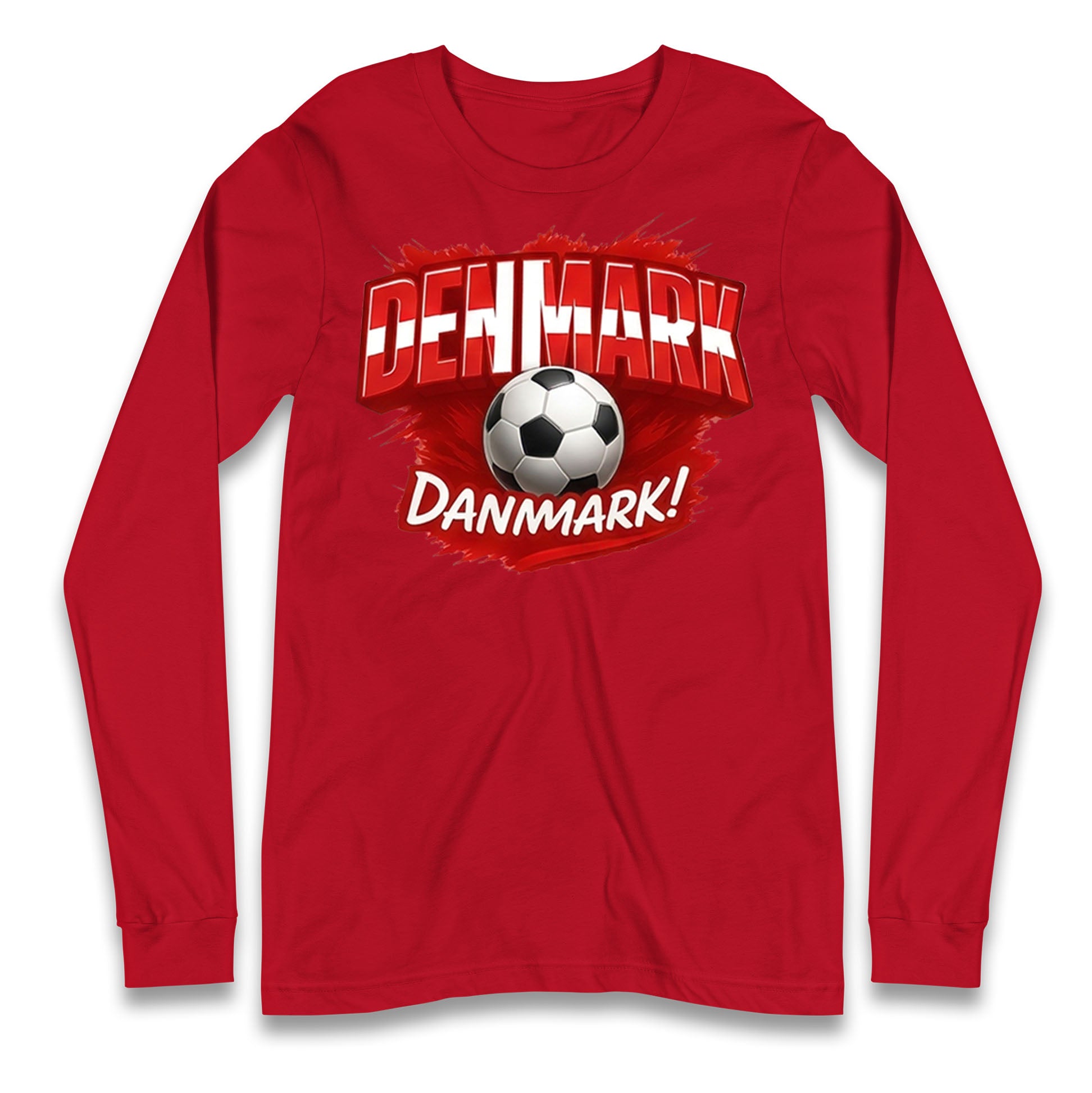 Denmark Retro World Cup Longsleeve T Shirt