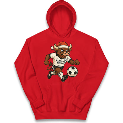 Retro Hereford Christmas Kids Hoodie