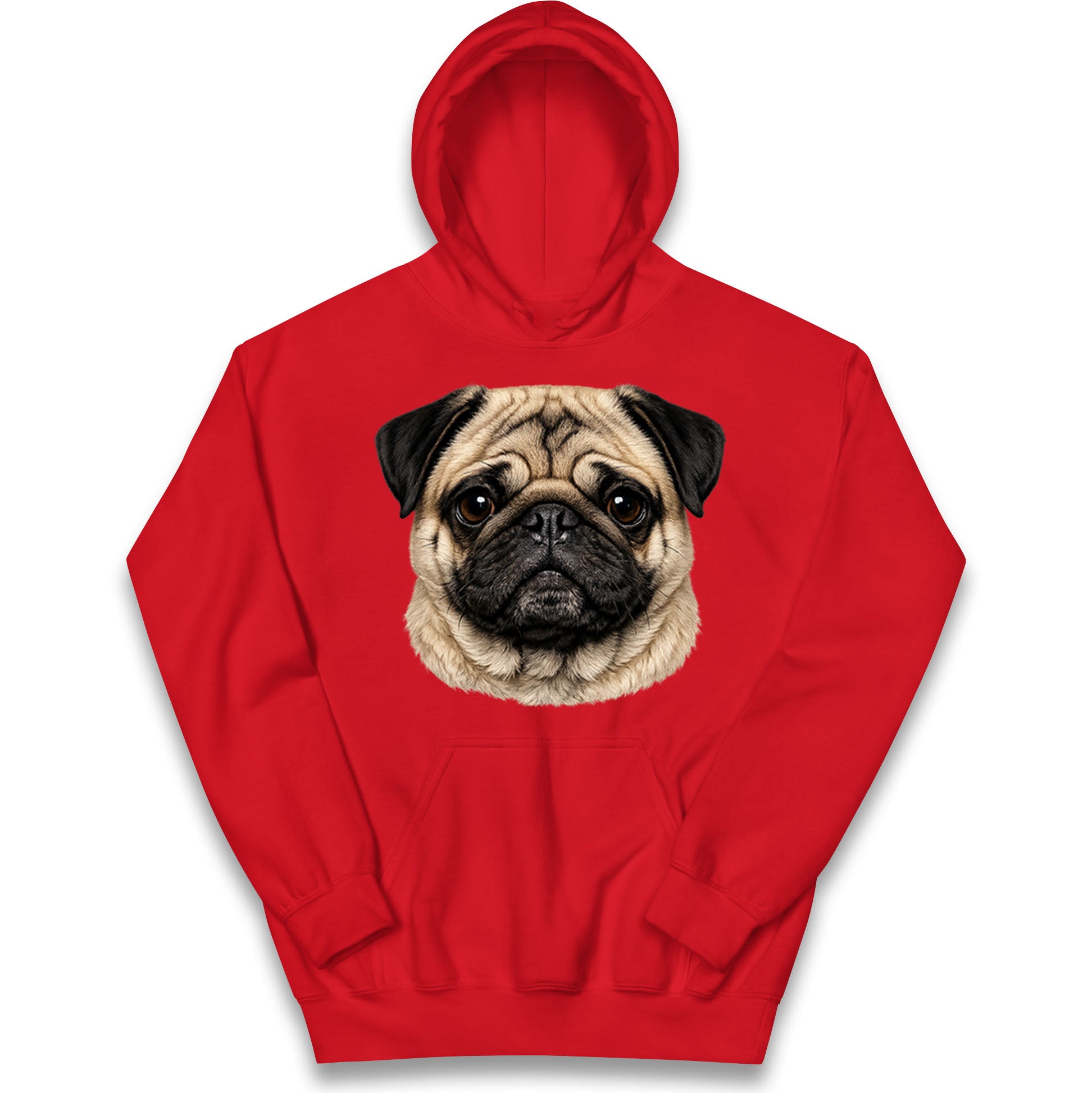 Pug Dog Face Kids Hoodie