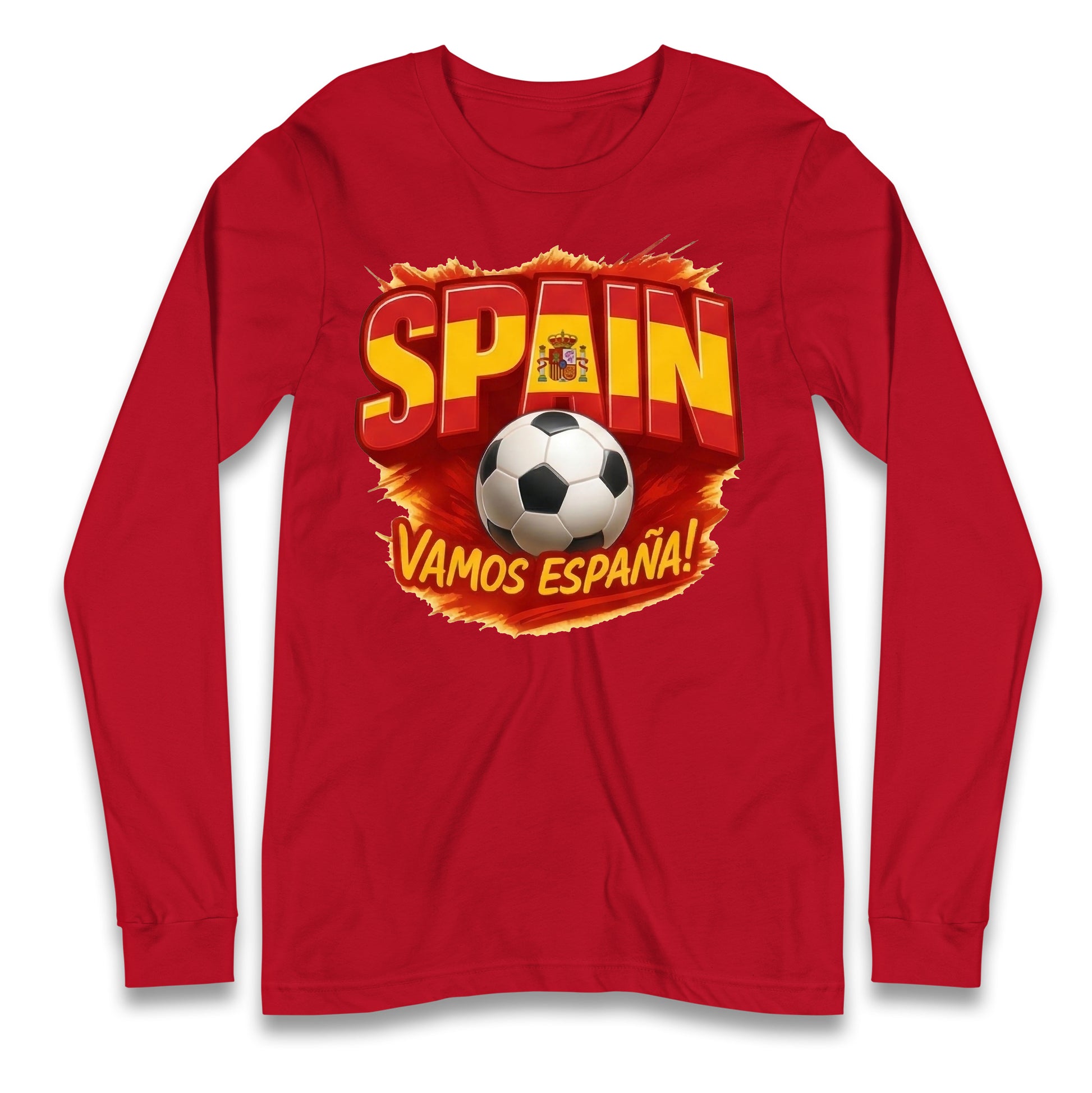 Spain Retro World Cup Longsleeve T Shirt