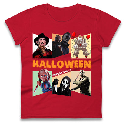 Horror Characters Halloween Horror Nights Womens t shirts