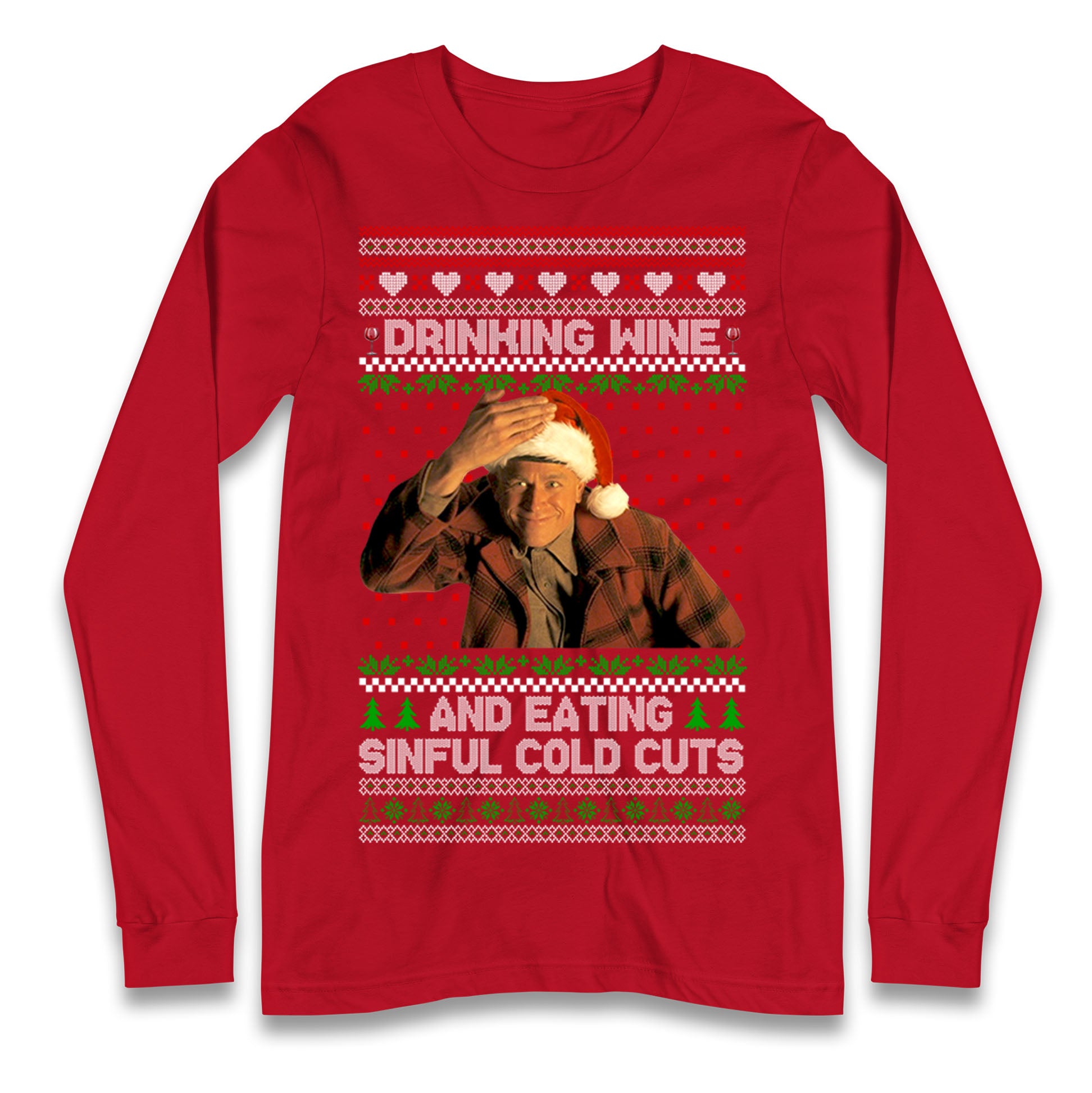 Ed Gein Wine Christmas Longsleeve T Shirt