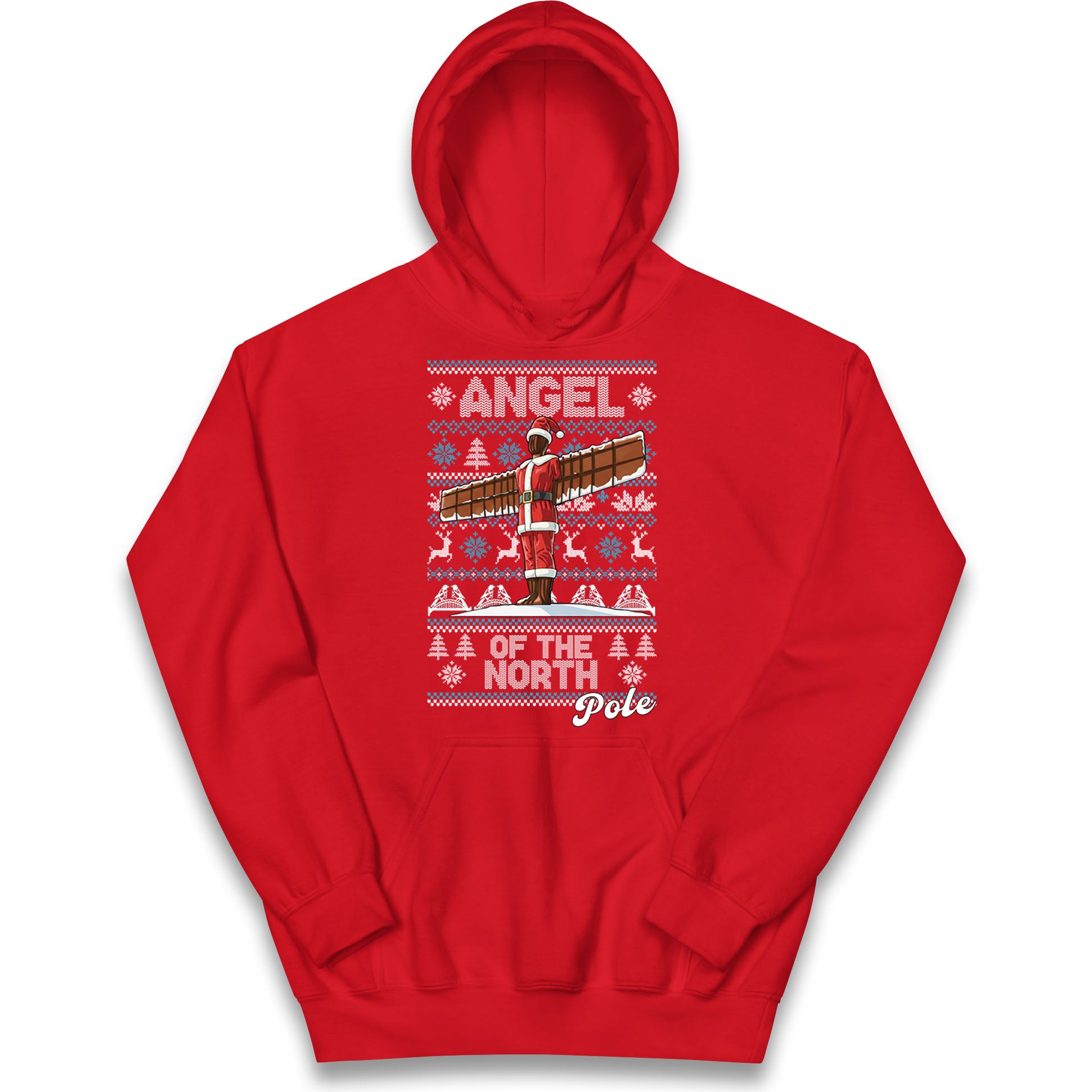 Angel Of The North Pole Christmas Kids Hoodie
