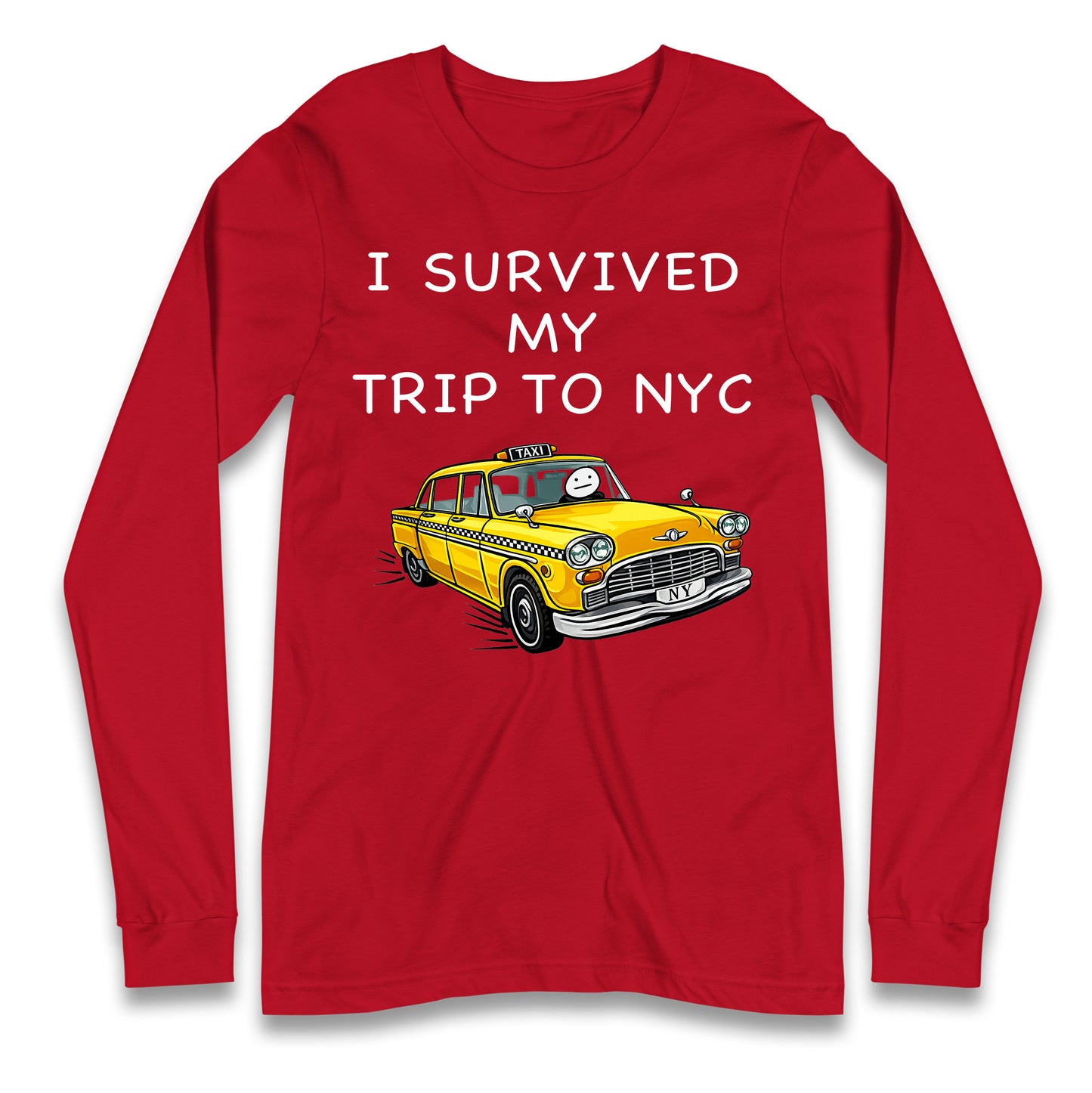 I Survived My Trip To NYC Yellow Taxi Longsleeve Tee