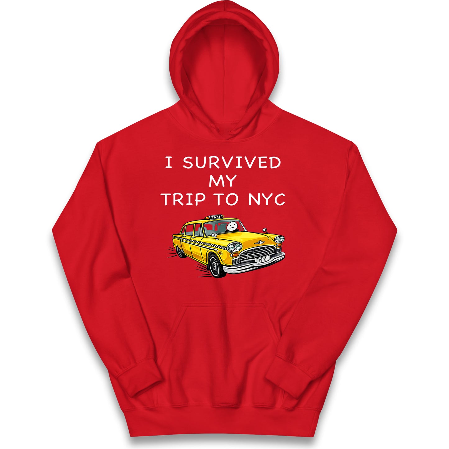 I Survived My Trip To NYC Yellow Taxi Kids Hoodie