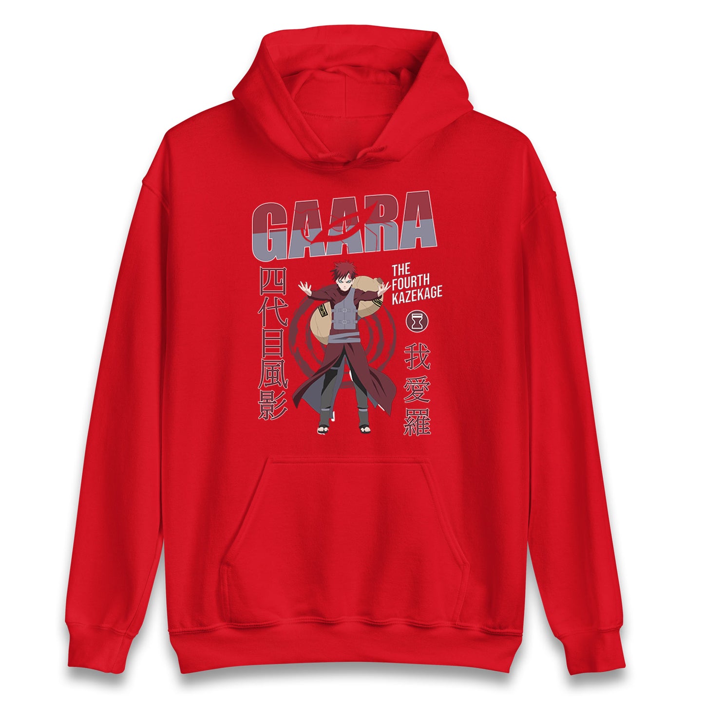naruto shippuden gaara the fourth kazekage hoodie