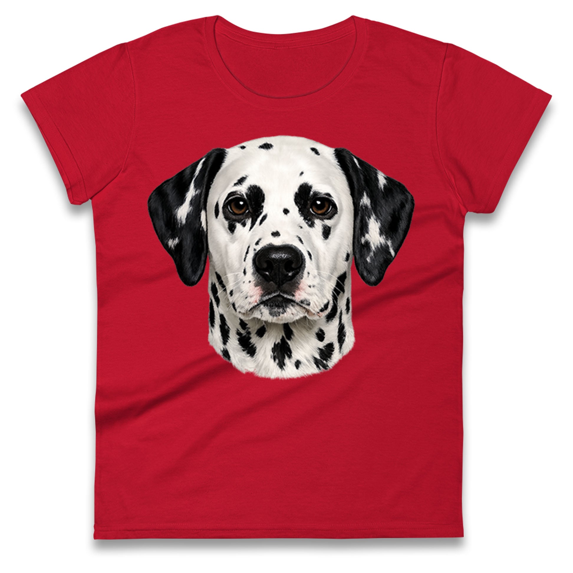 Dalmatian Dog Face Ladies T Shirt 