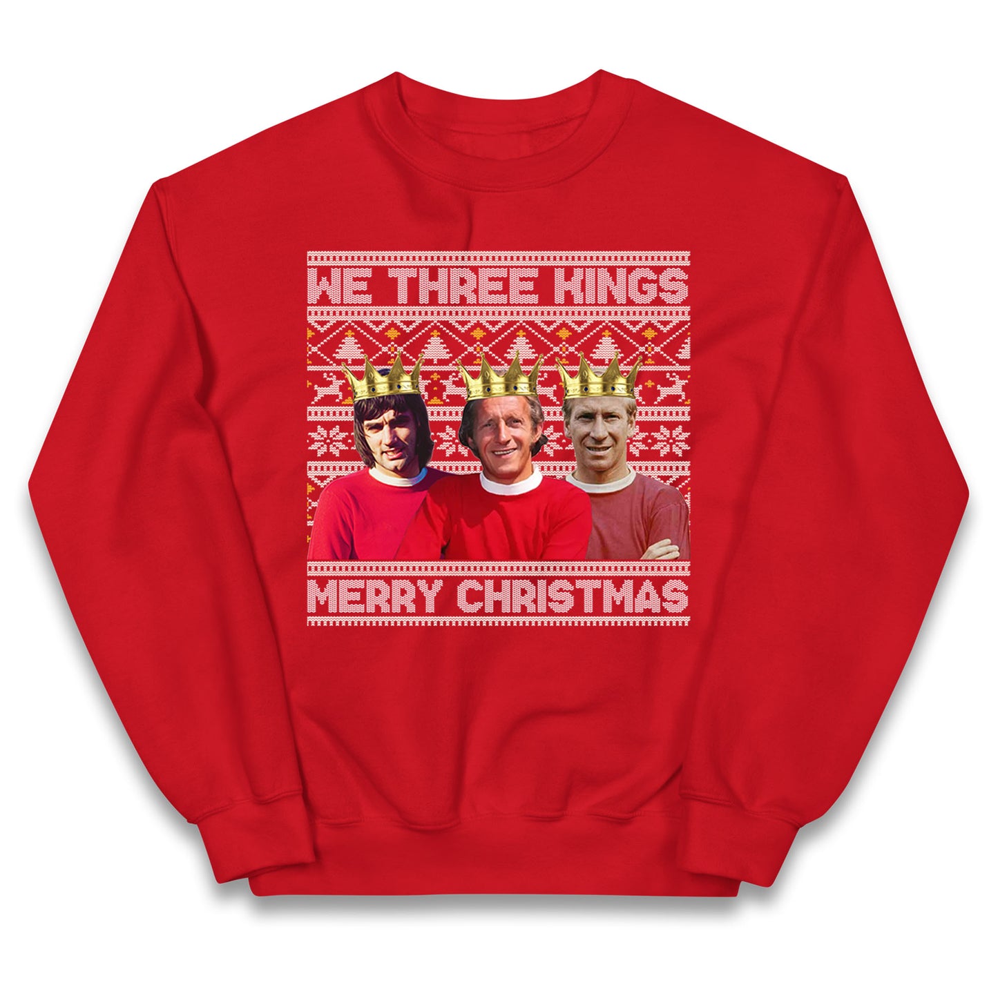 denis law bobby charlton george best christmas jumper
