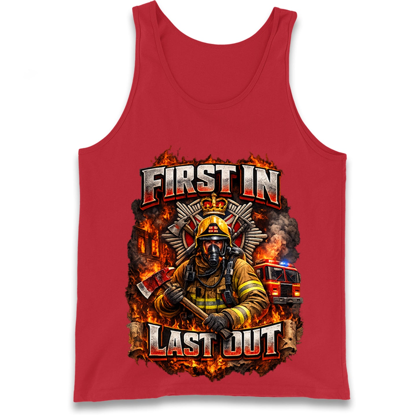 Firefighter First in Last Out Tank Top