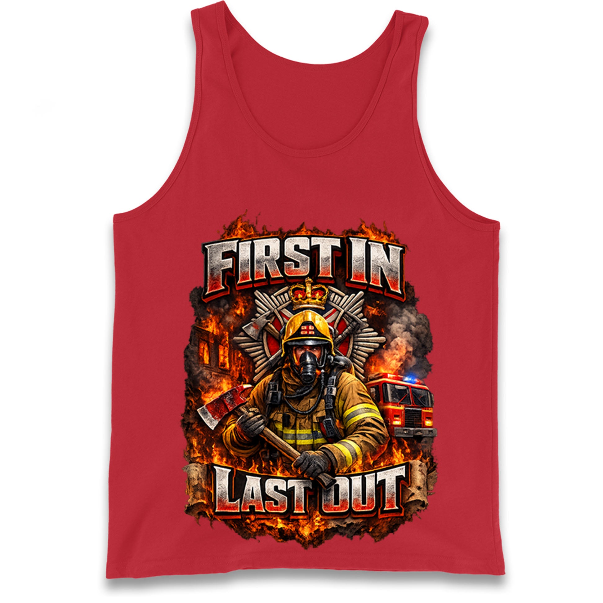 Firefighter First in Last Out Tank Top