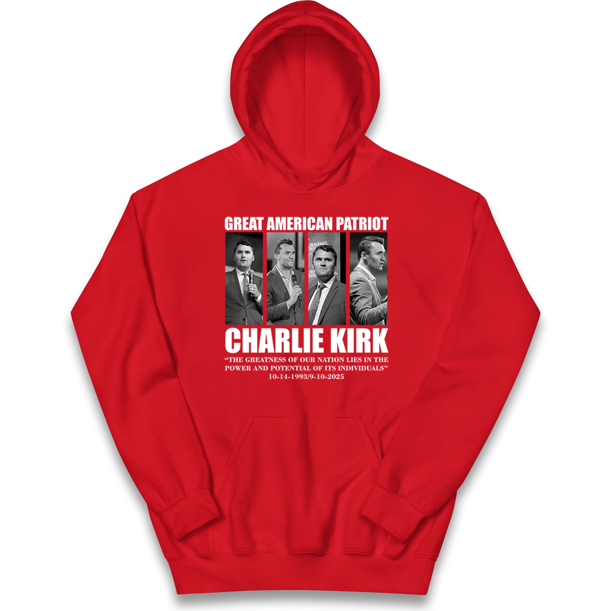 Charlie Kirk Kids Hoodie