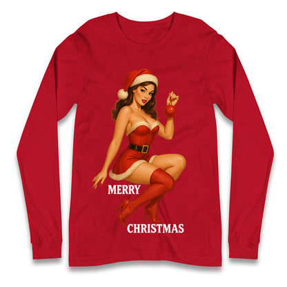 Merry Christmas Sexy Christmas Long Sleeve Shirt
