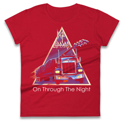 Leppard On Through The Night Ladies T Shirt