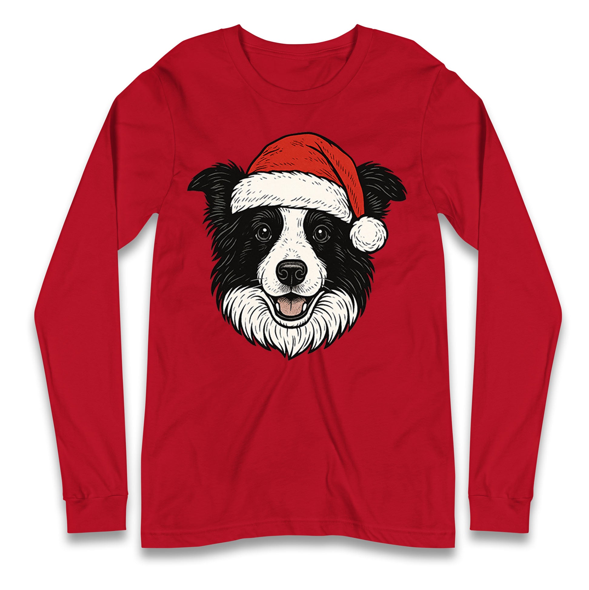 Border Collie Christmas Longsleeve T Shirt