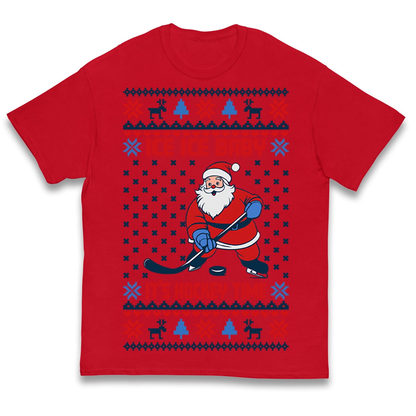 Hockey Christmas Kids T Shirt